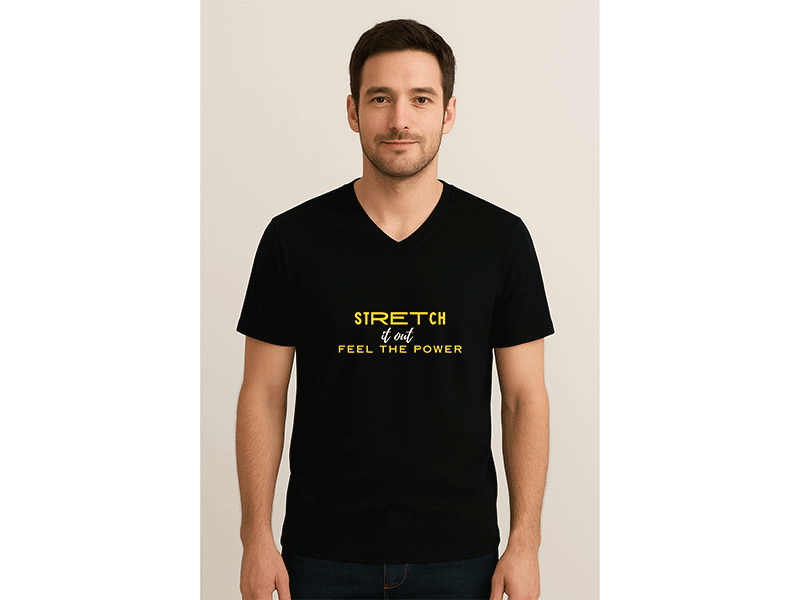 Printed V Neck T-Shirt