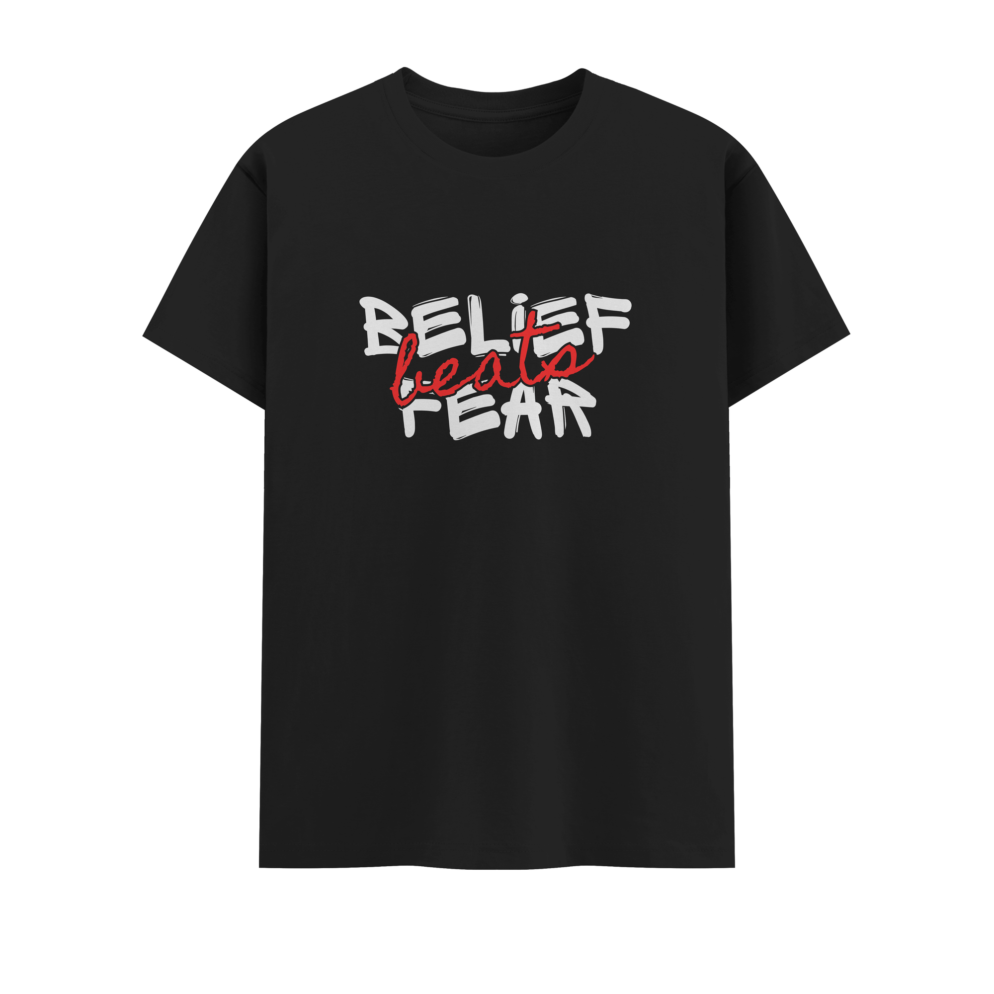 belief beats fear Crew T-Shirt