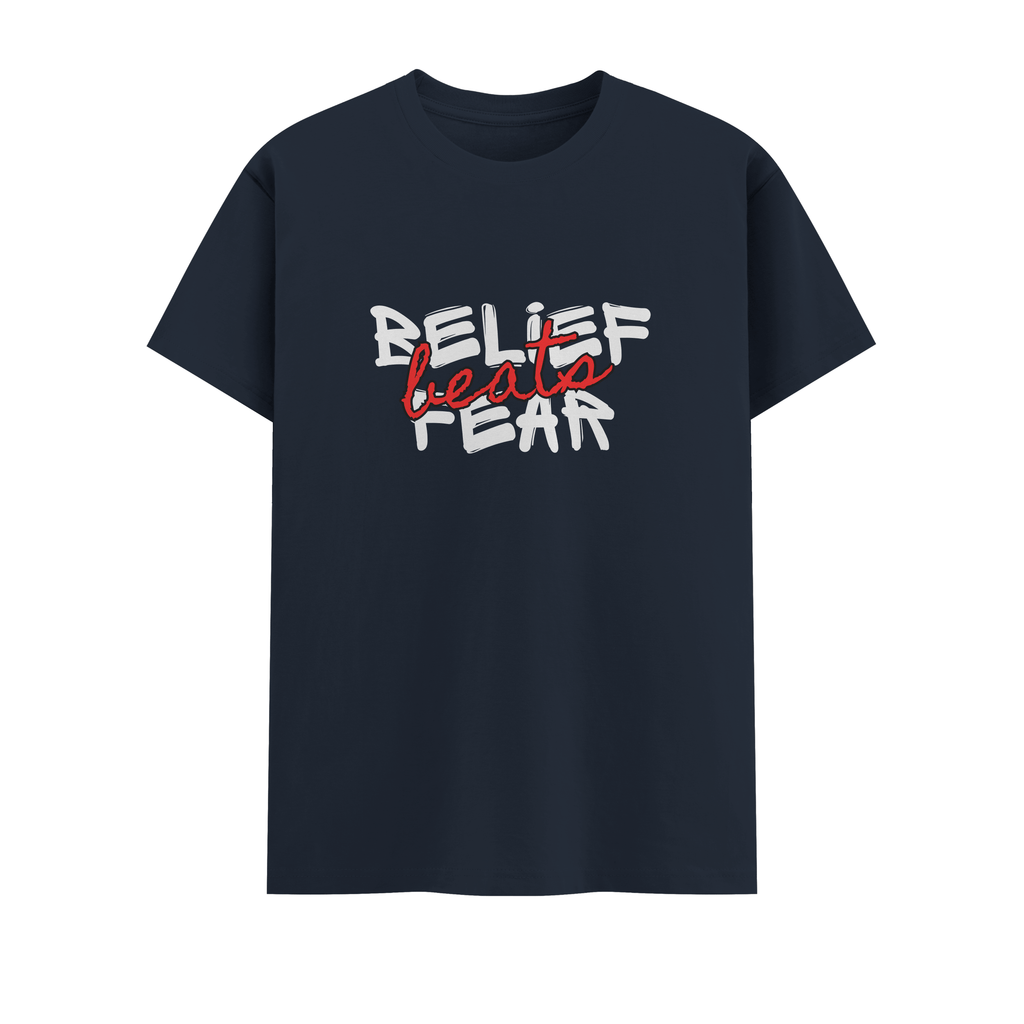 belief beats fear Crew T-Shirt