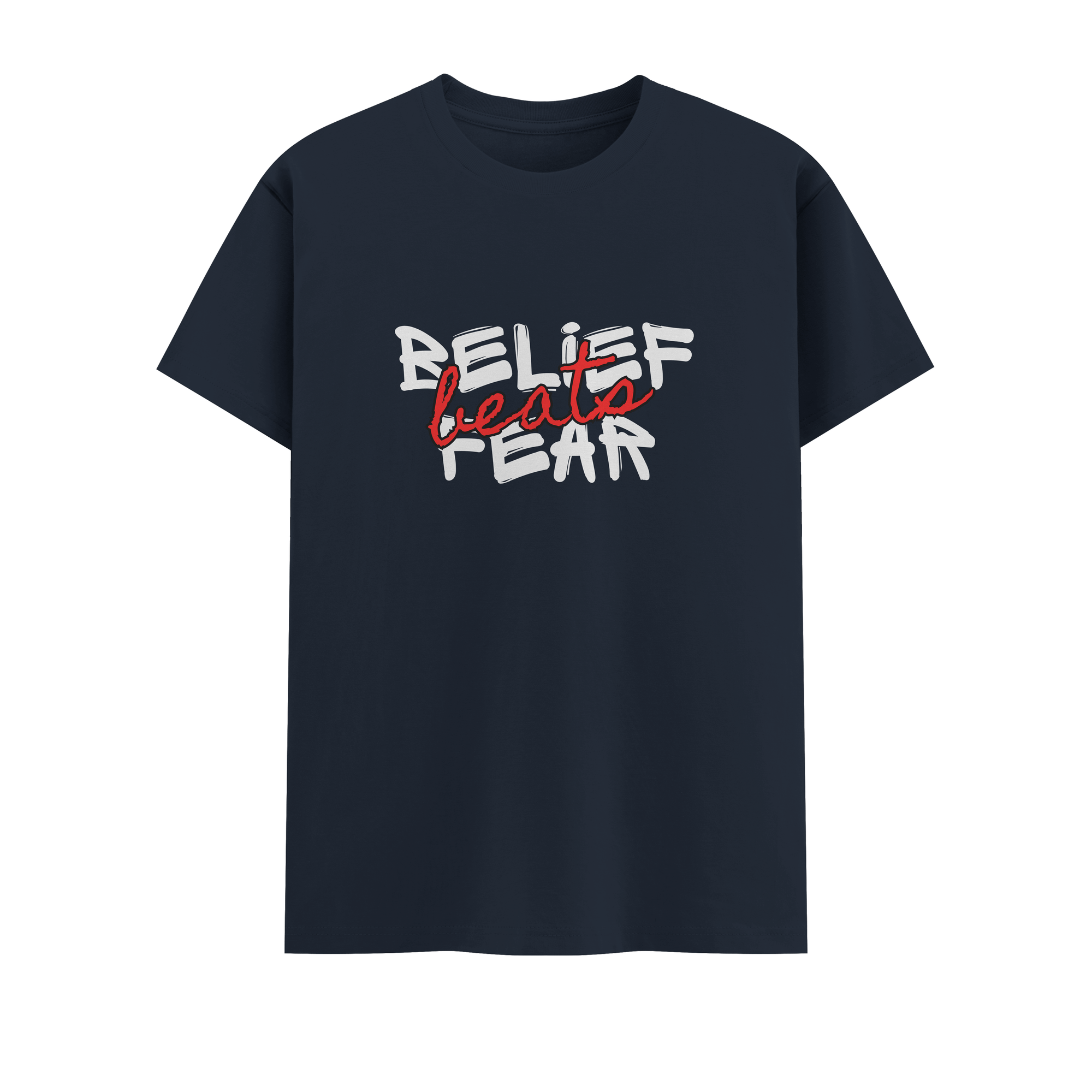 belief beats fear Crew T-Shirt