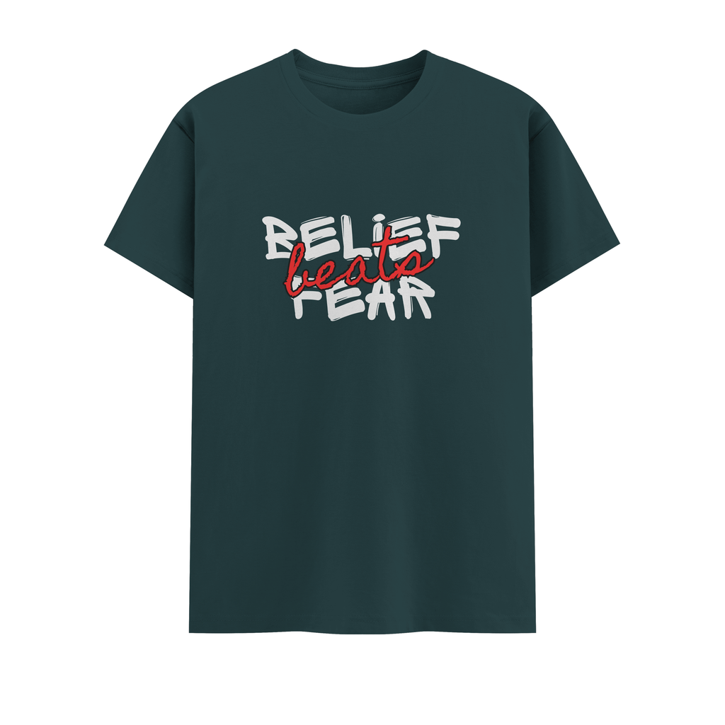belief beats fear Crew T-Shirt