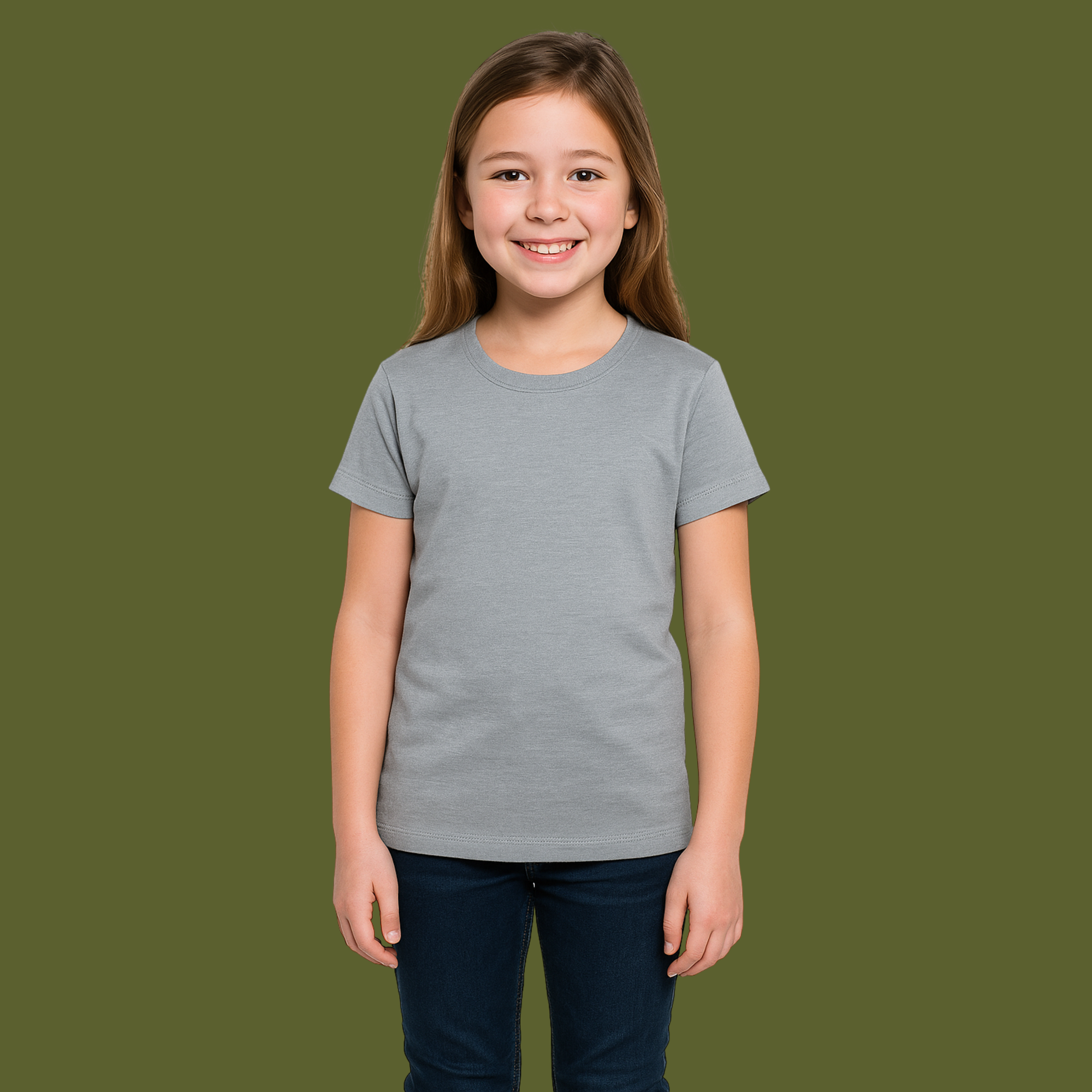 Girl's Crew Neck T-Shirt