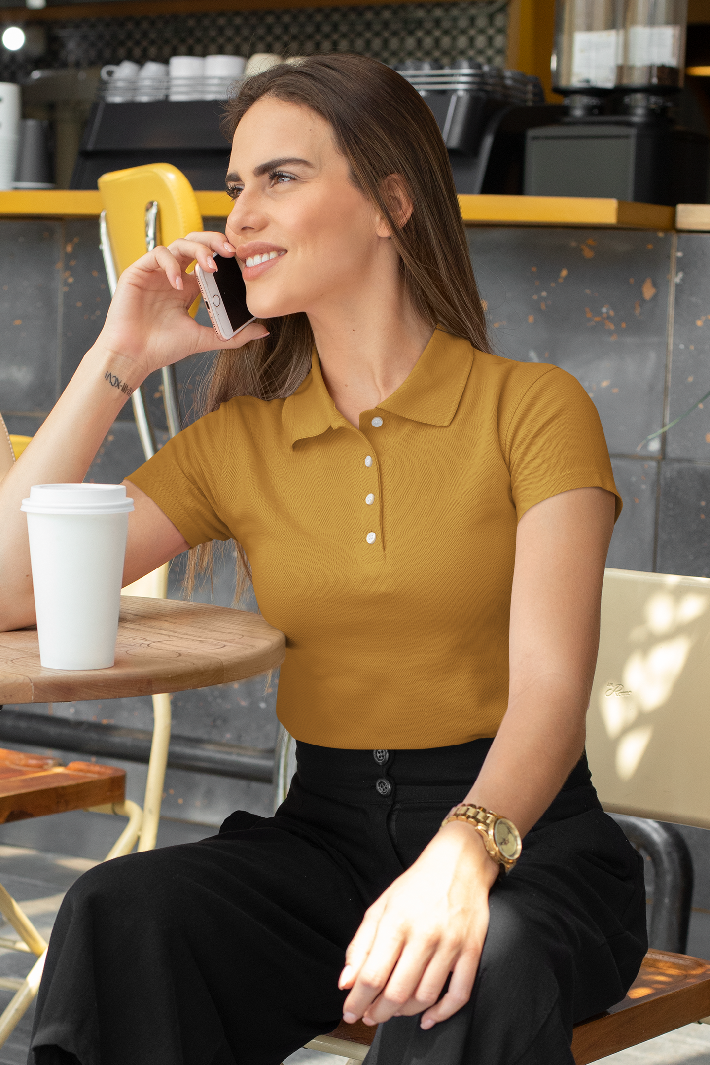 Female Mustard yellow Polo