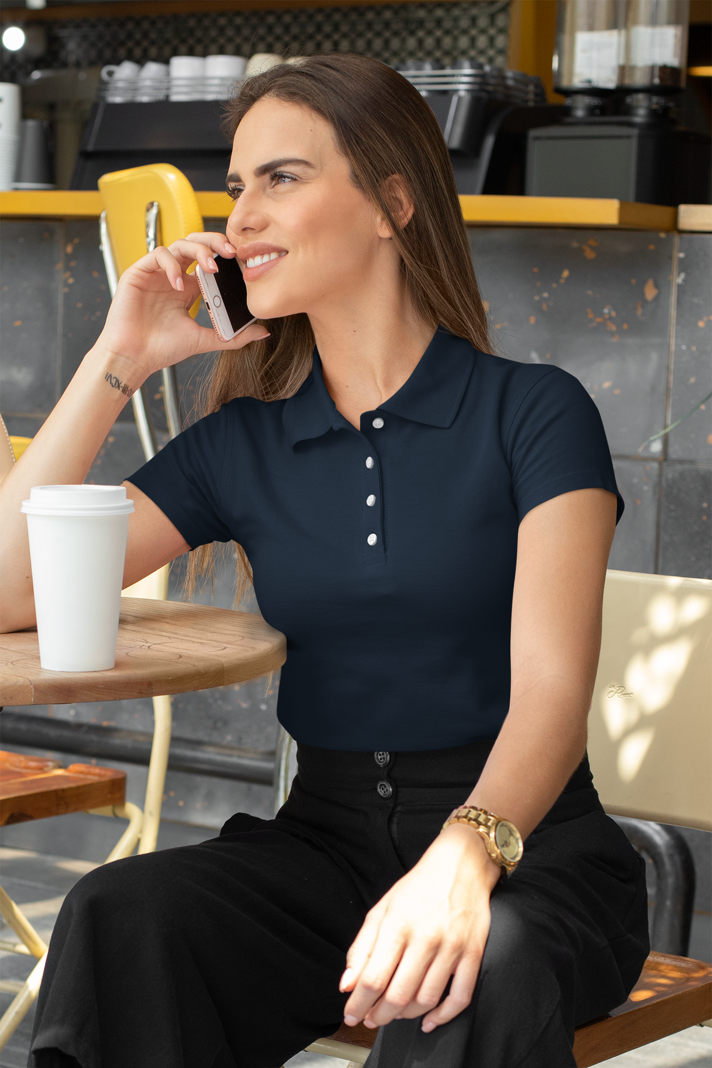 Female Navy Blue Polo