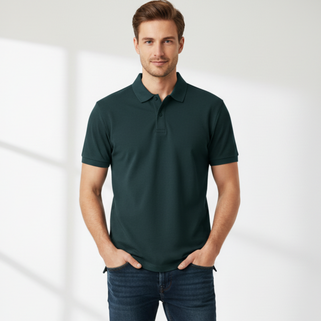 petrol Blue Polo T-shirt