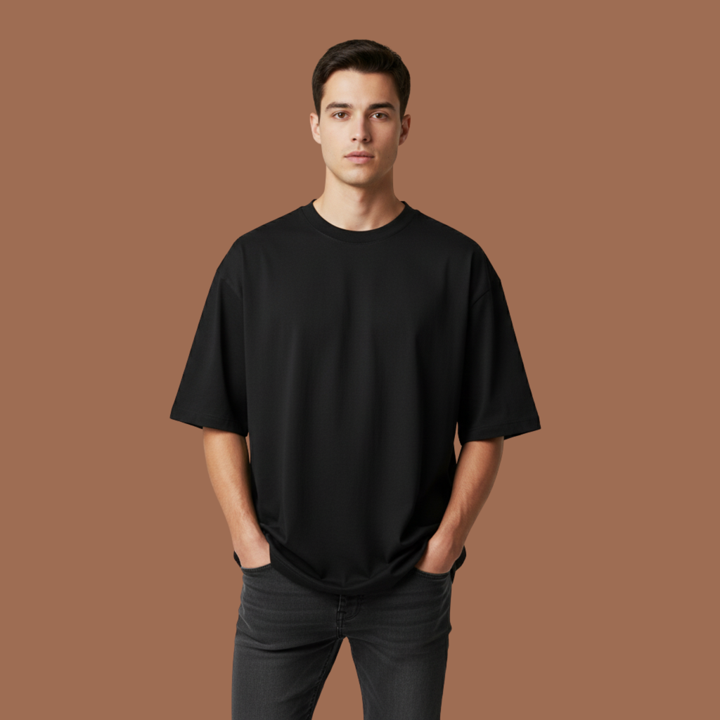 Male Oversized Classic T-Shirt Black