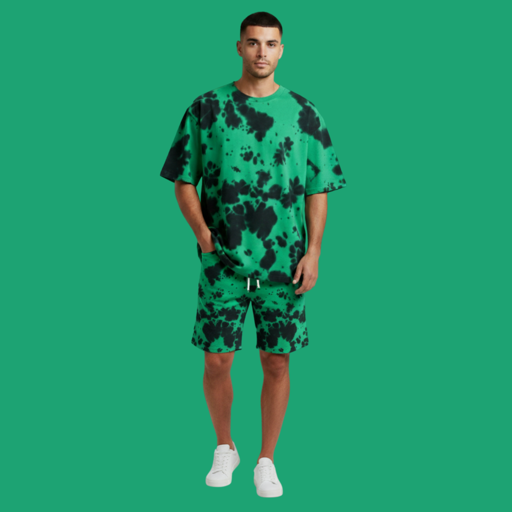 Combo Tie Dye Oversized T-Shirt,Tie Dye Shorts