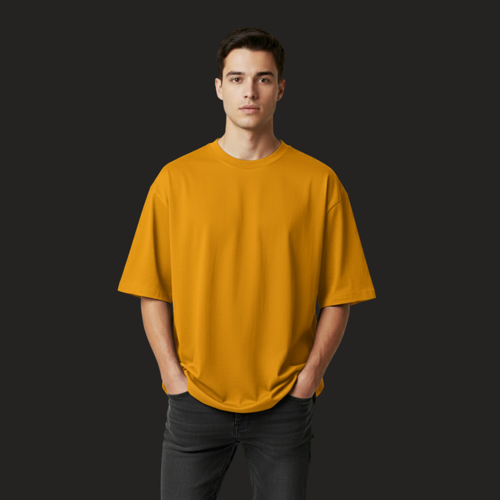 Male Oversized Classic T-Shirt GoldenYellow