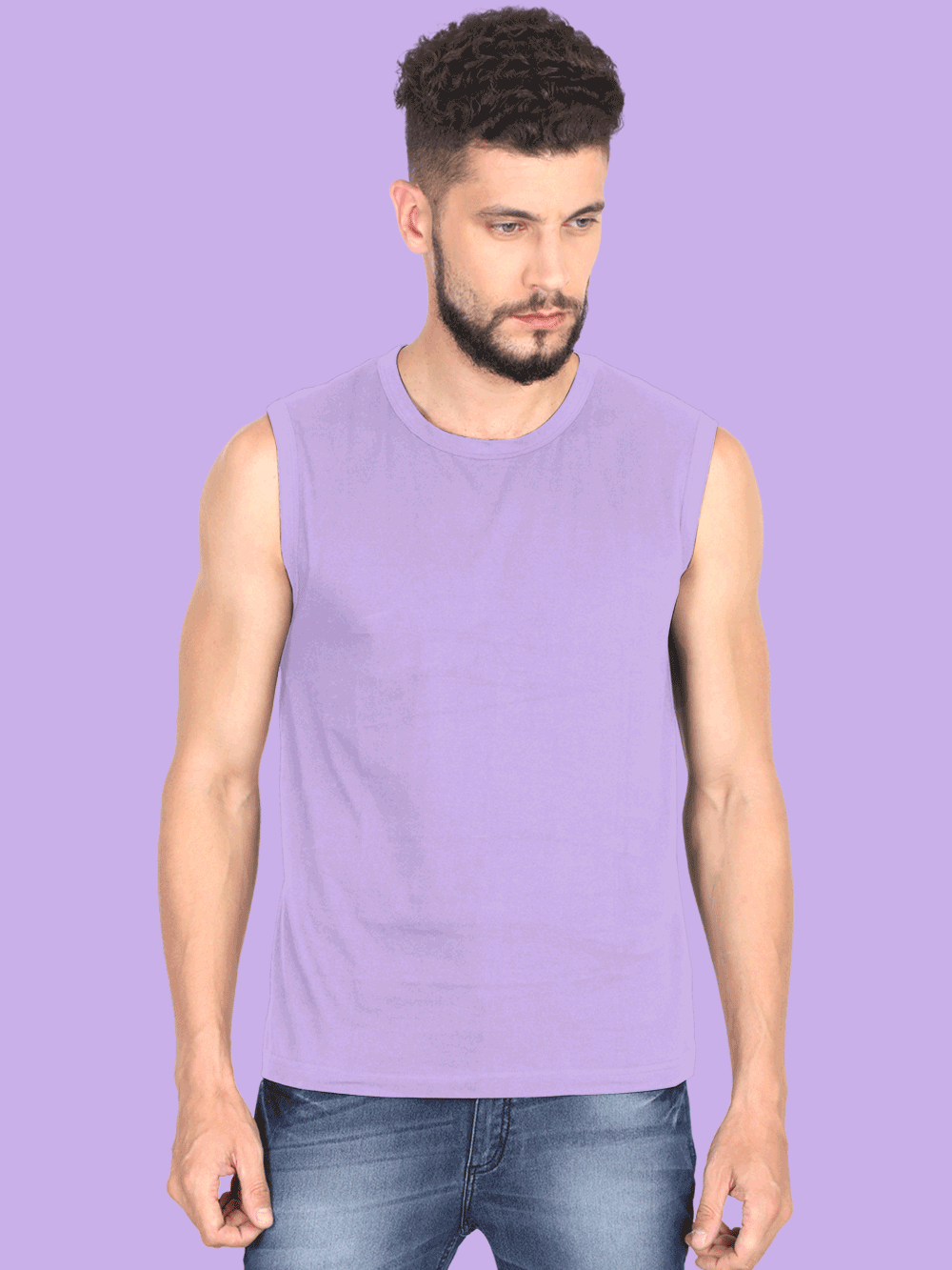 Men's Sleeveless T-Shirt Lavender
