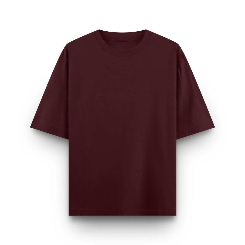 Male Oversized Classic T-Shirt Maroon
