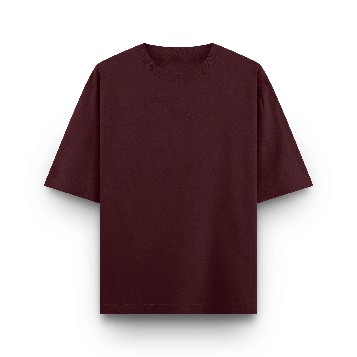Male Oversized Classic T-Shirt Maroon