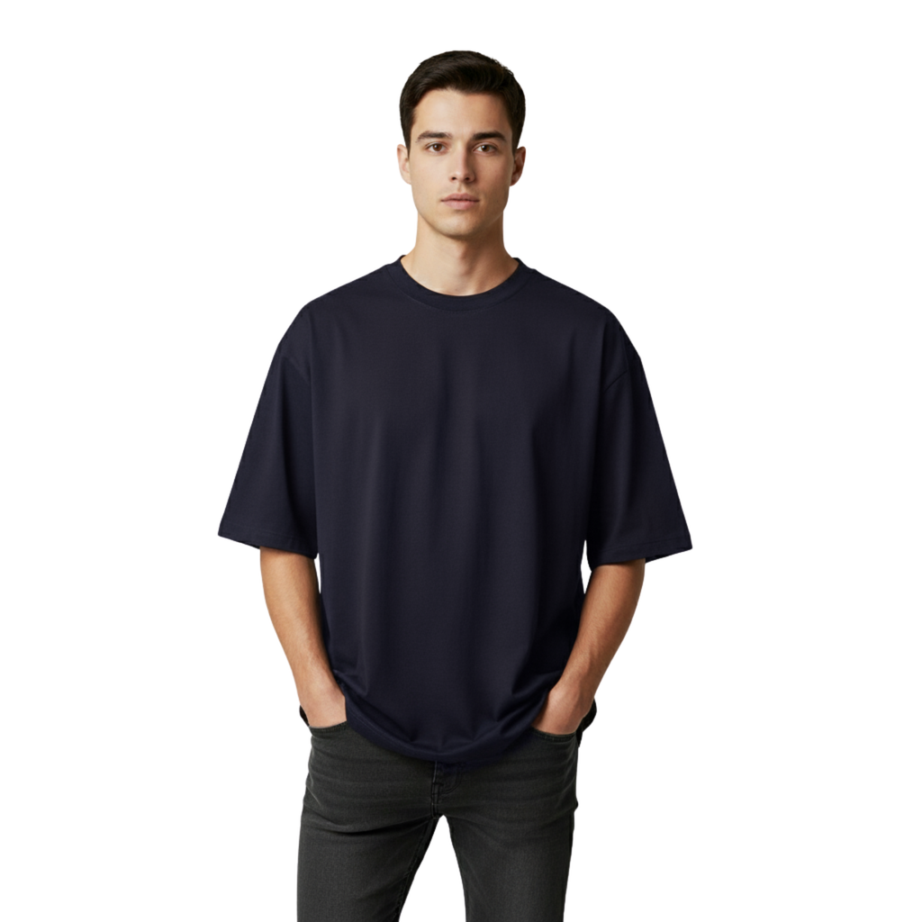 Male Oversized Classic T-Shirt NavyBlue