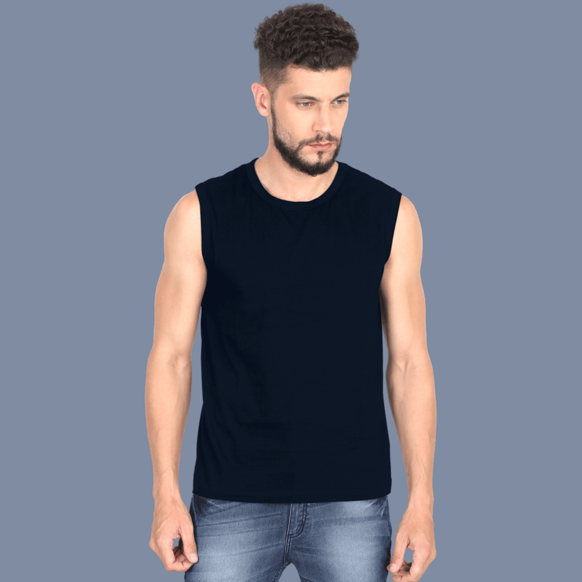 Men's Sleeveless T-Shirt NavyBlue