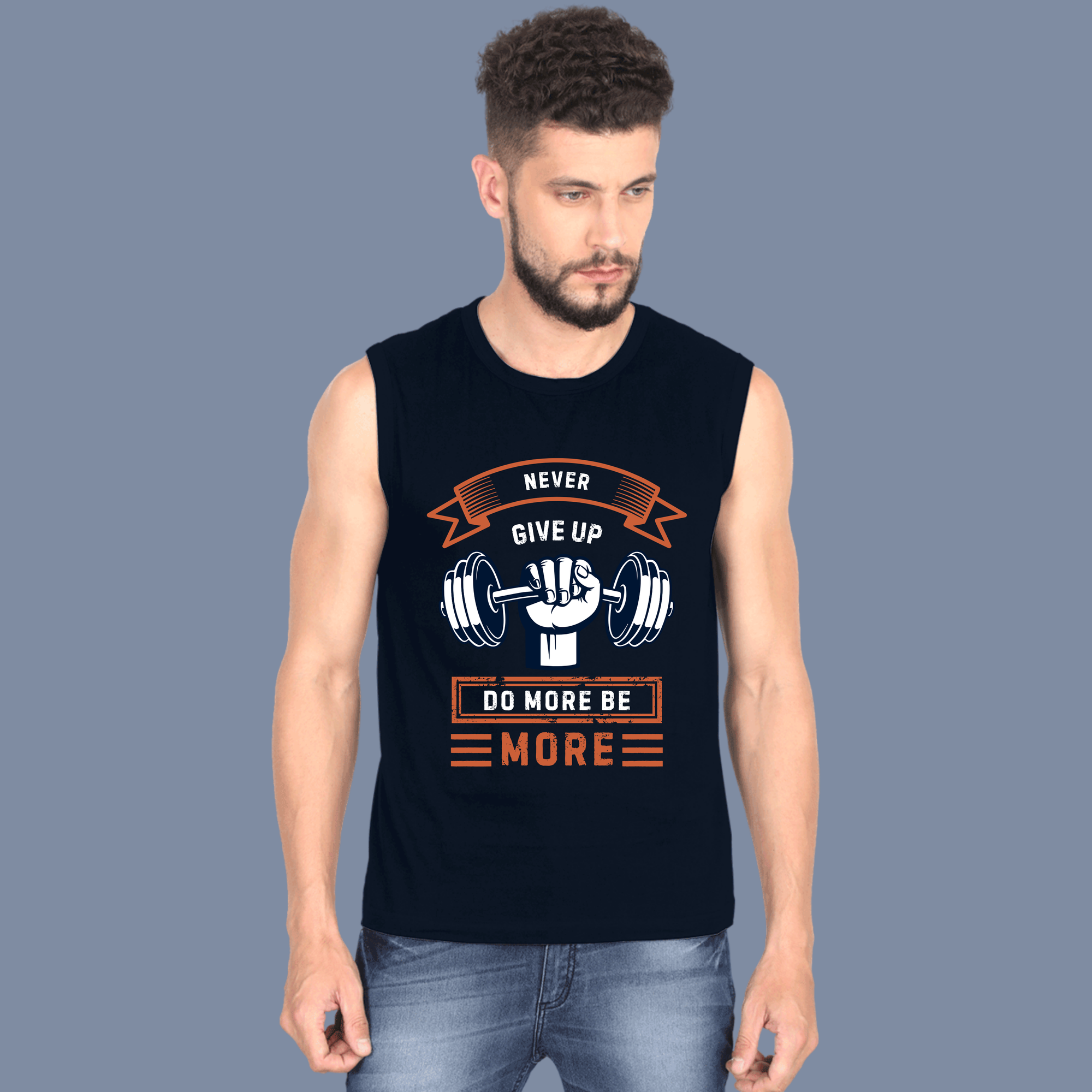 Printed Men's Sleeveless T-Shirt