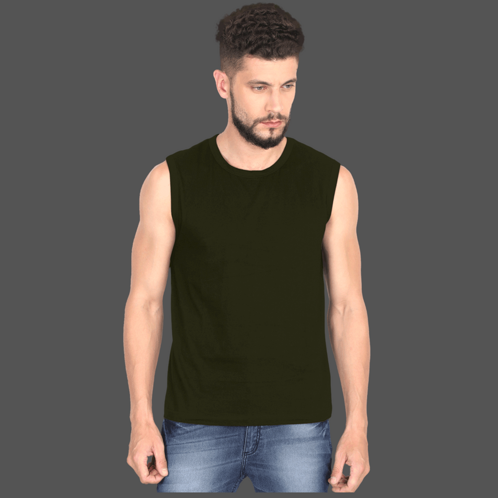 Men's Sleeveless T-Shirt OliveGreen