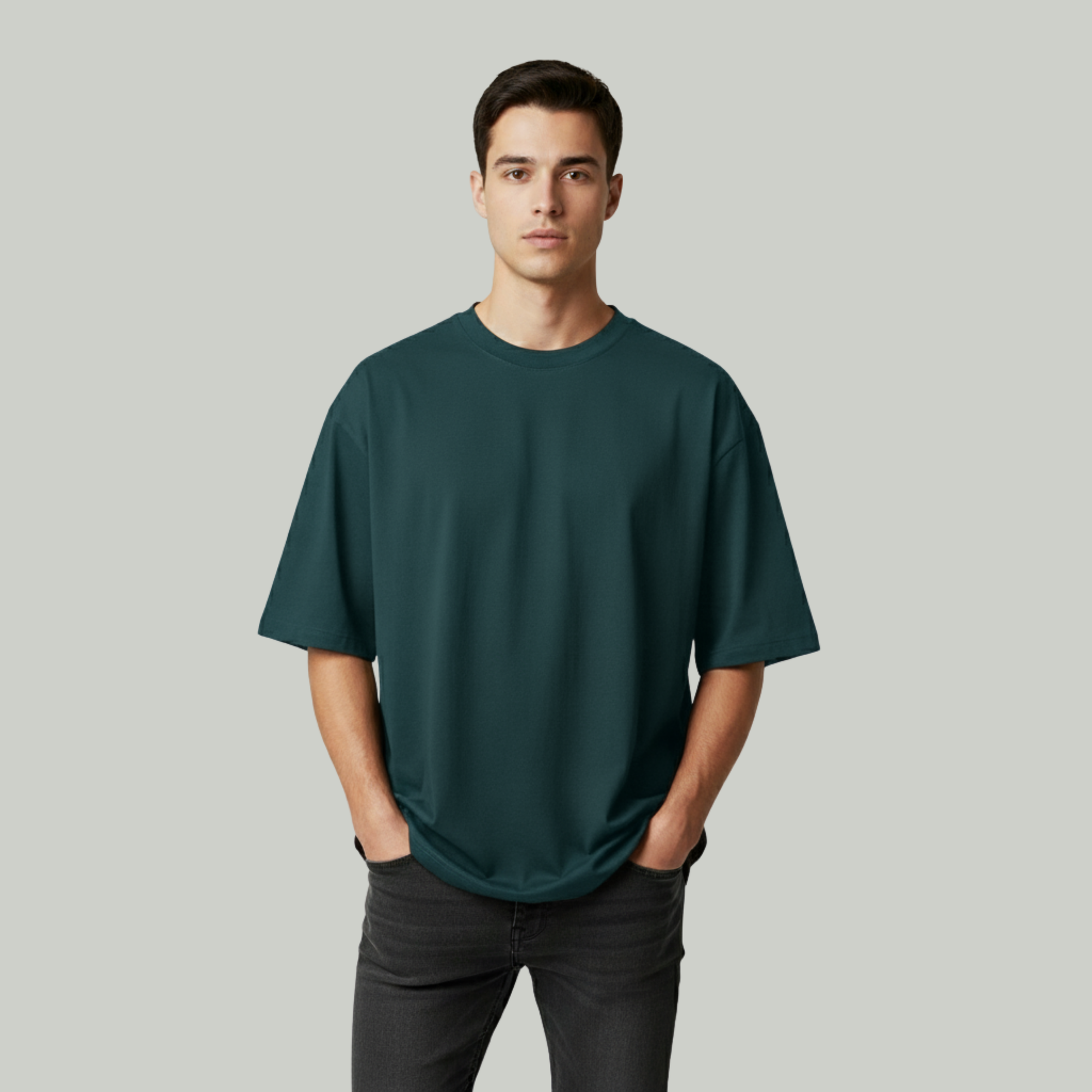 Male Oversized Classic T-Shirt PetrolBlue