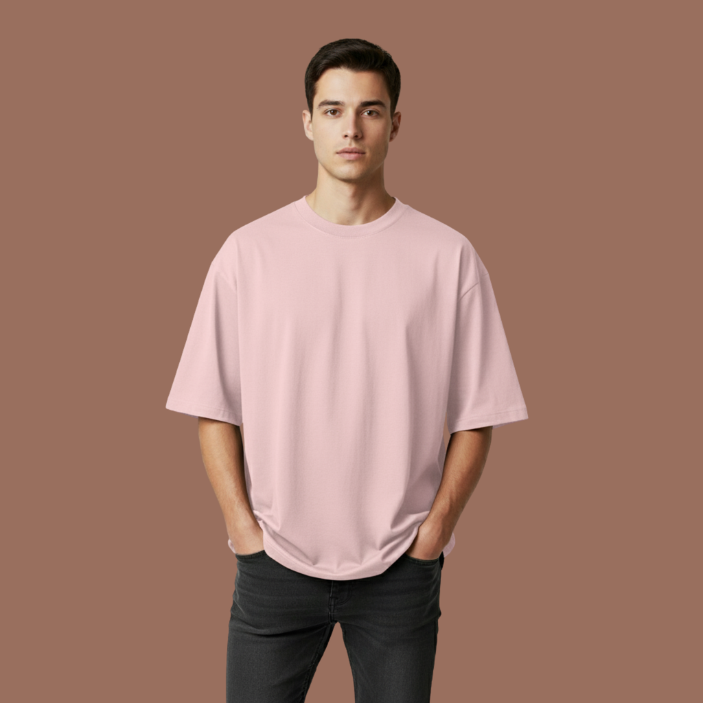 Male Oversized Classic T-Shirt BabyPink