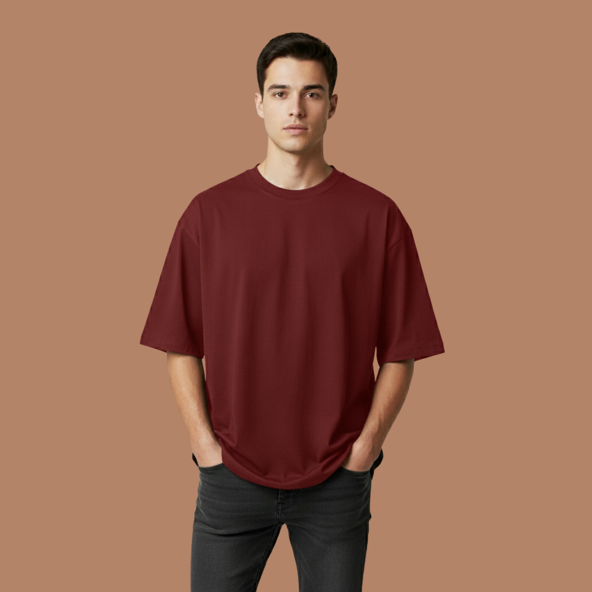 Male Oversized Classic T-Shirt Red