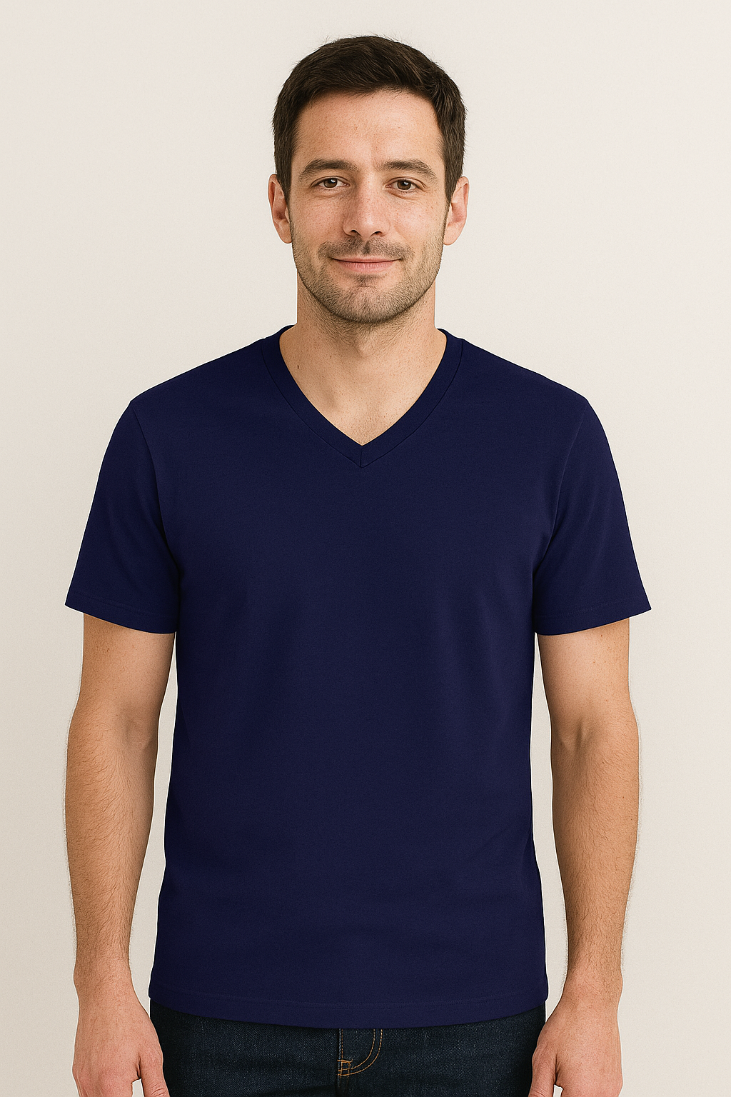 Royal Blue V Neck T-Shirt