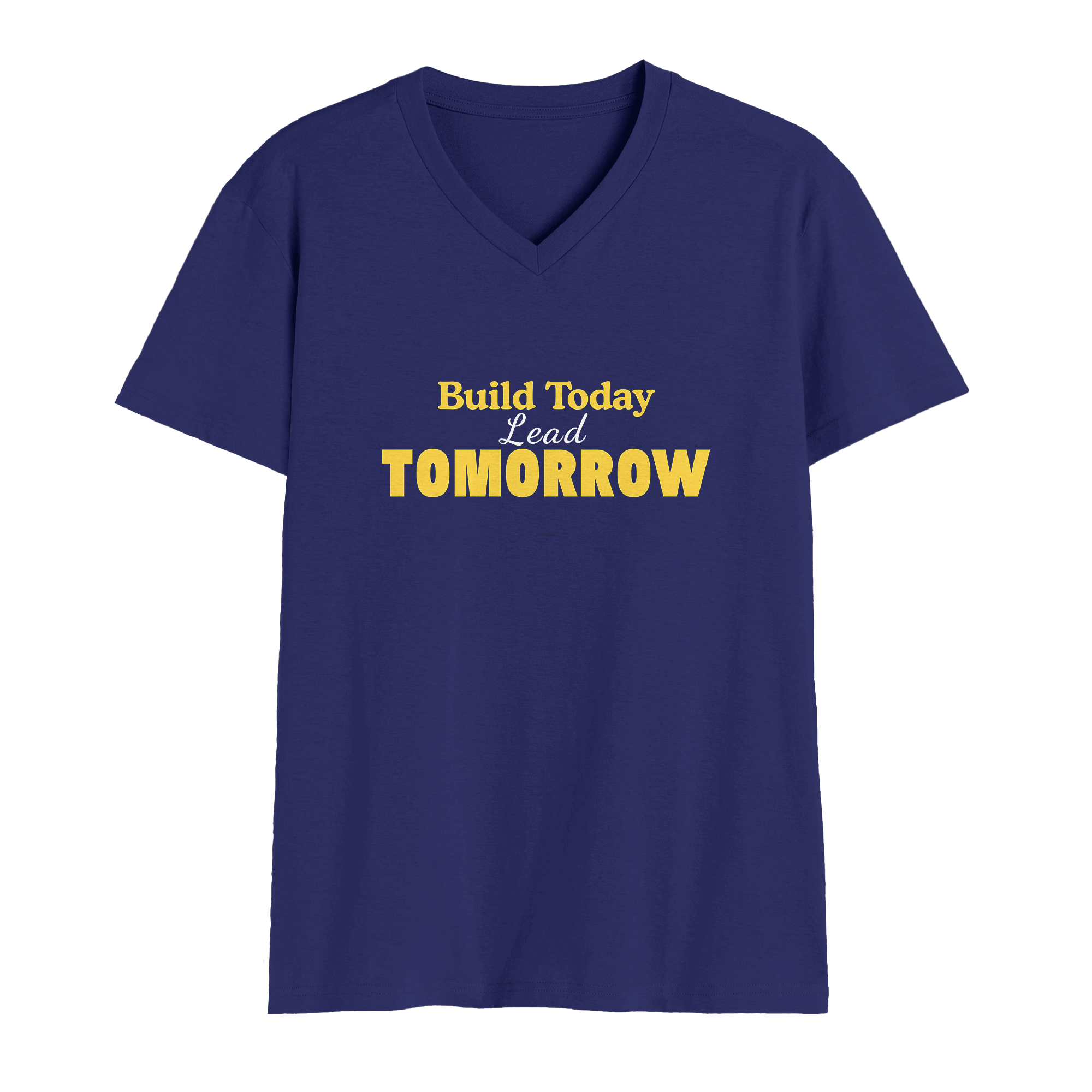 Printed V Neck T-Shirt Royal Blue