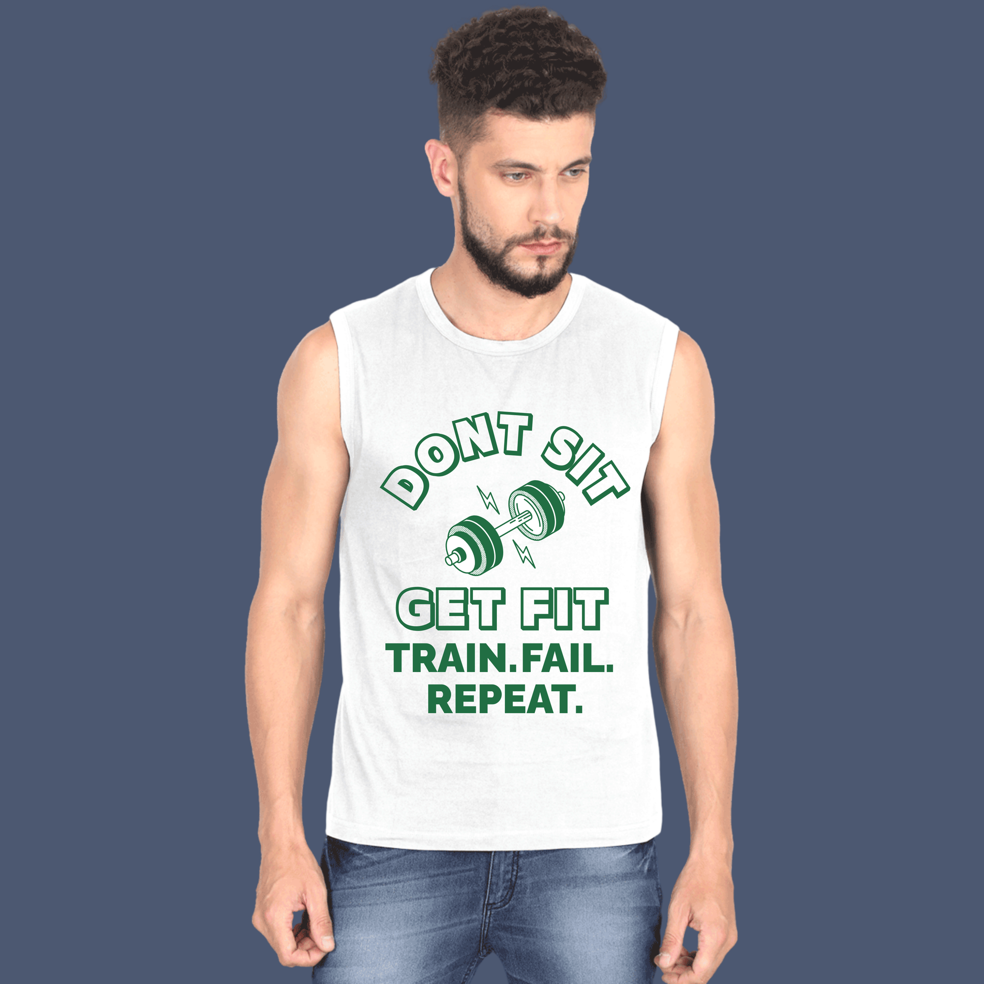 Printed Men's Sleeveless T-Shirt